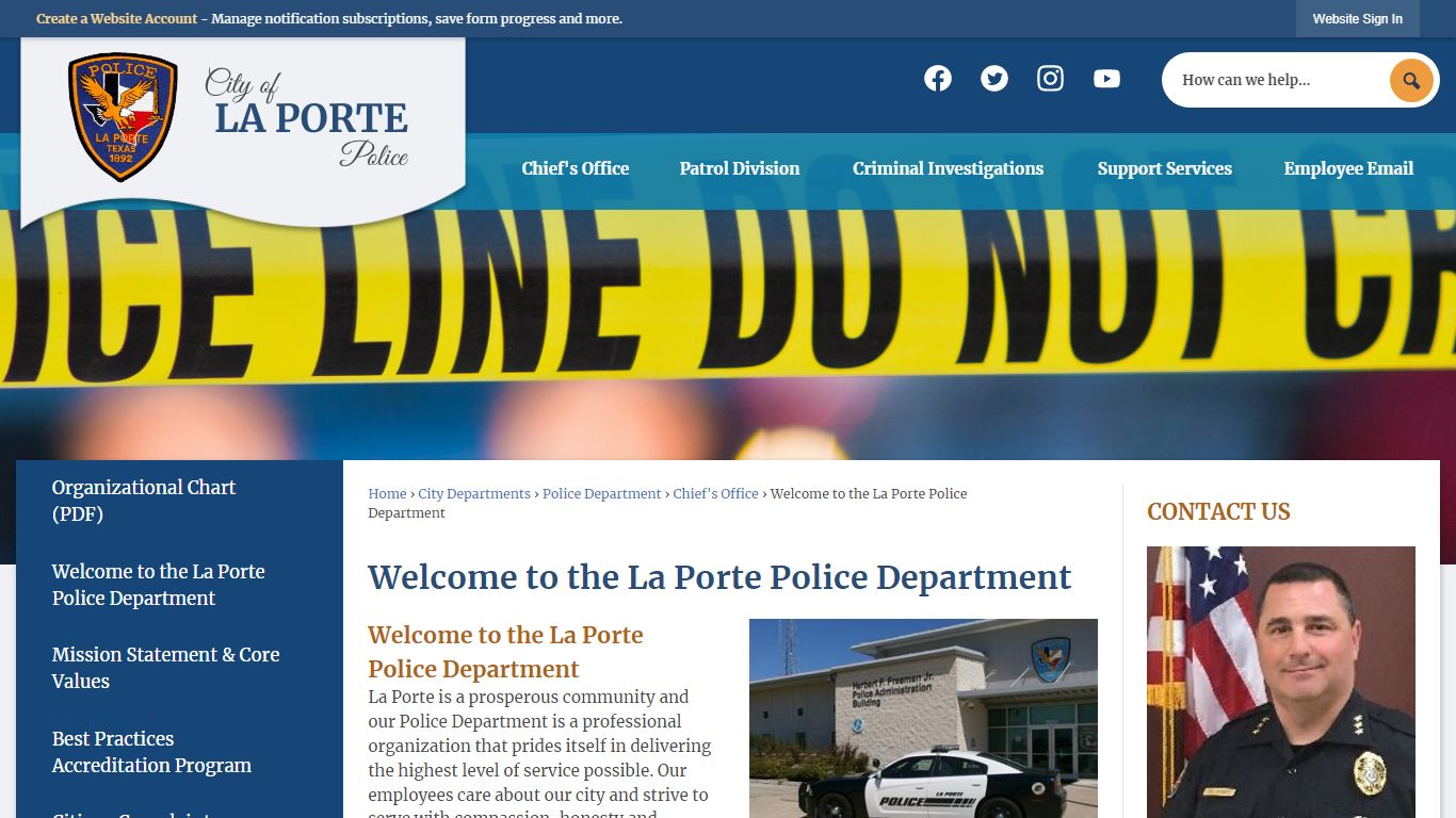 Welcome to the La Porte Police Department | La Porte, TX - Official Website